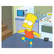 Simpsons Bart Frightened Original Animation Cel